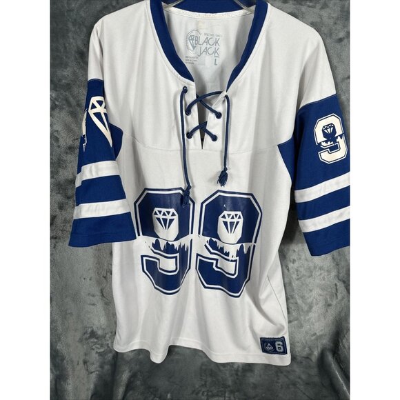 Black Jack Clothing USA Hockey/Baseball Jersey Wayne Gretzky Men’s Large - Picture 8 of 16